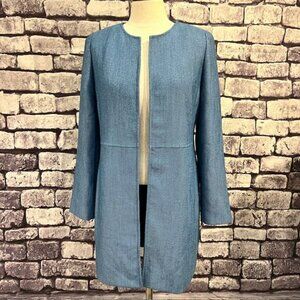 Chico's Navy & Blue Long Sleeve Fully Lined Jacket Size Small